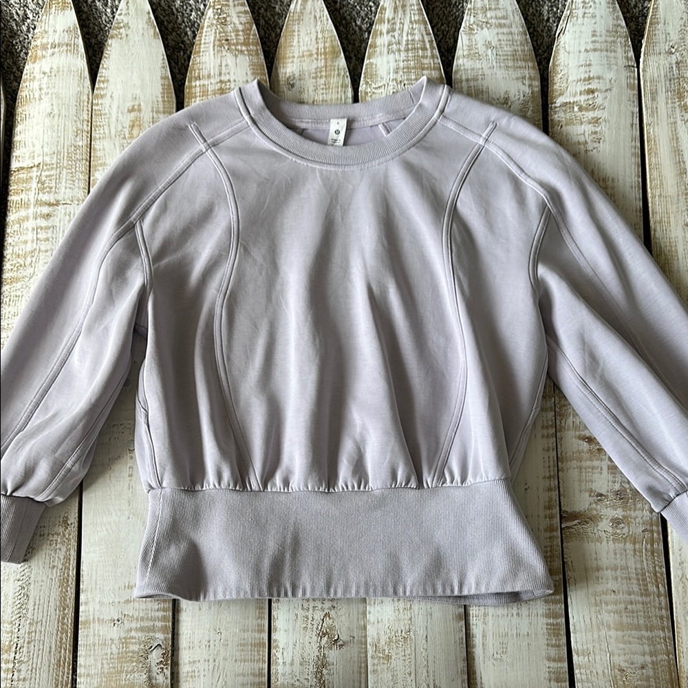 Lululemon Softstreme Ribbed Hem  Pullover Purple Size 6